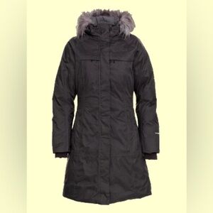 The North Face Black Parka Jacket with Faux Fur Hood